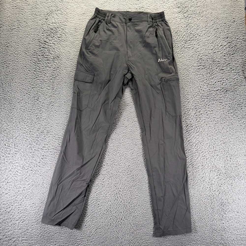 Clothin Pant Men S Gray Nylon Windbreaker Cargo Straight Gorpcore Hiking Stretch